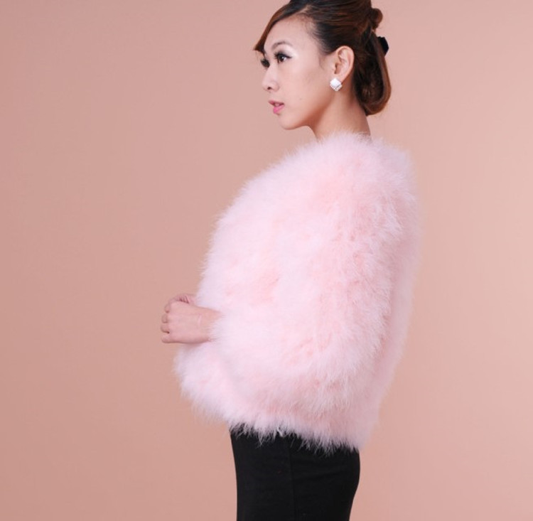 Cheap Good Warm Faux Ostrich Fur Vests Fashion Women Waistcoat - Pink
