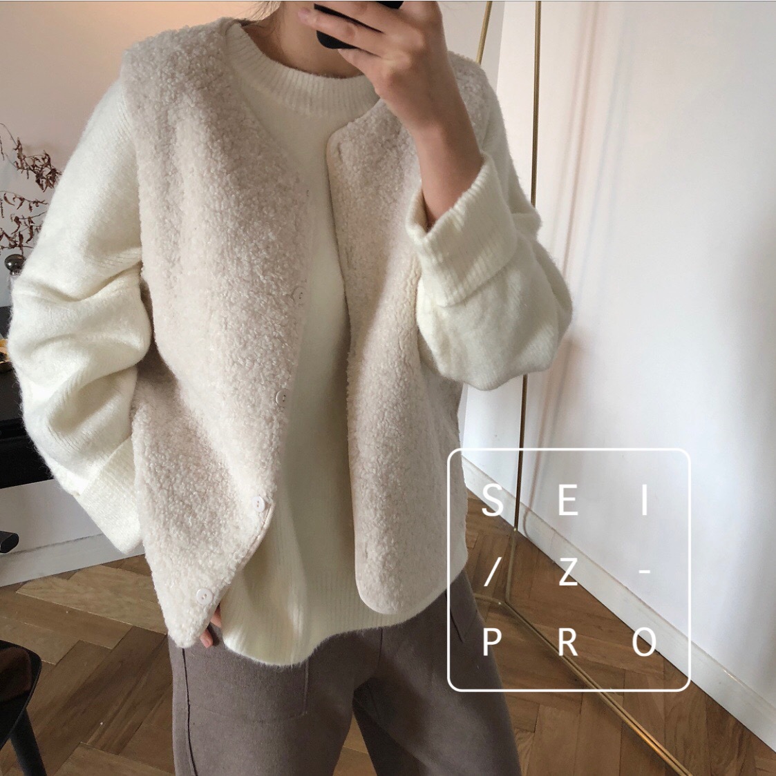 Cheap Winter Elegant Faux Lamb Fur Vest Fashion Women Waistcoat - White