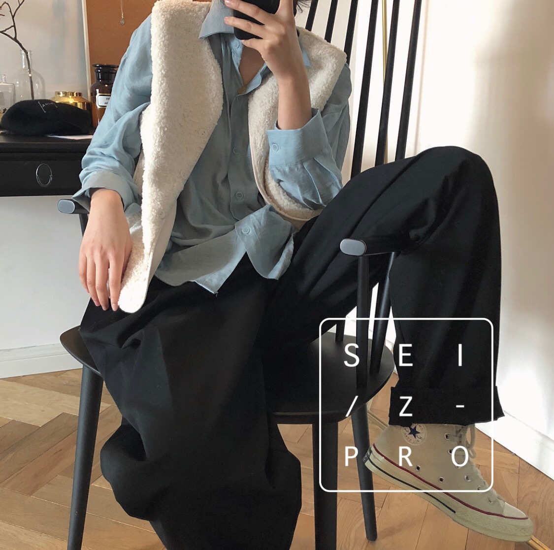 Cheap Winter Elegant Faux Lamb Fur Vest Fashion Women Waistcoat - White