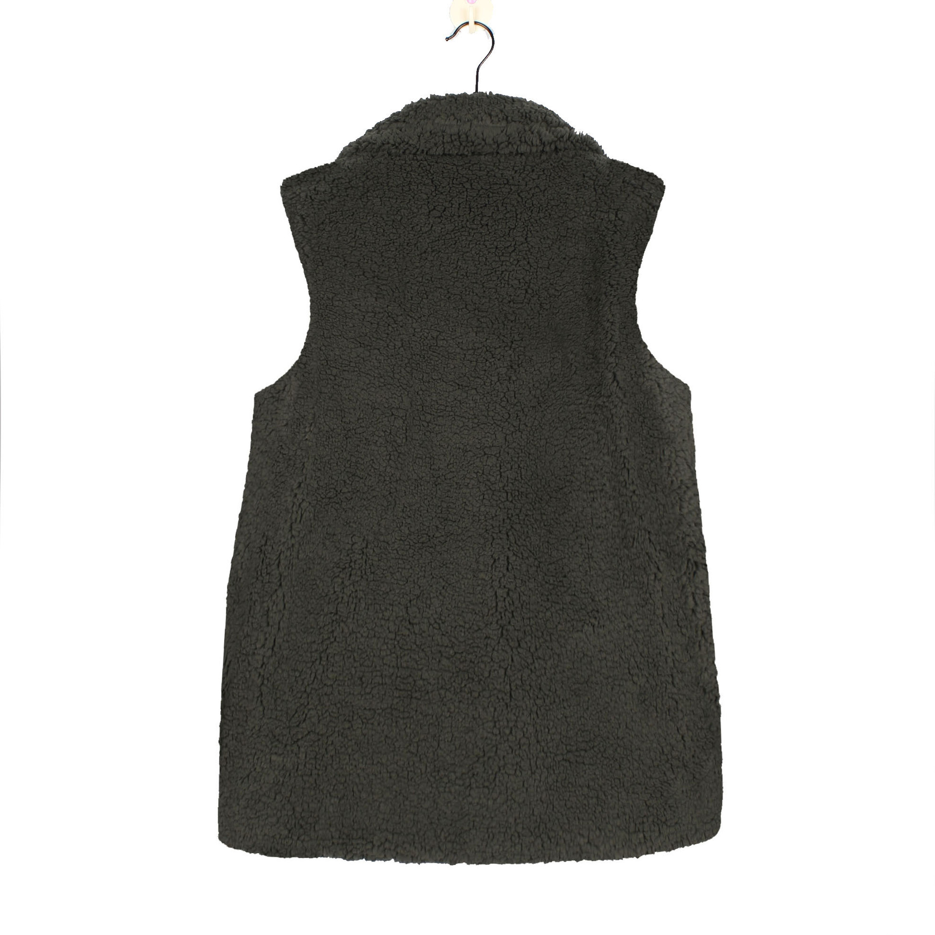 Cheap Winter Elegant Faux Plush Fur Vest Fashion Women Waistcoat - Green
