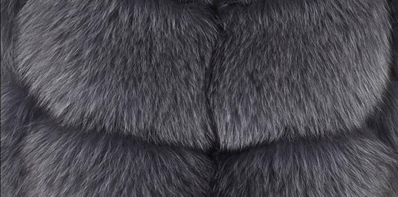 Luxury Winter Super Real Fox Fur Vest Women Overcoat - White