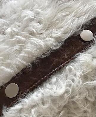 Luxury Winter Super Real Lamb Fur Vest Women Overcoat - Black