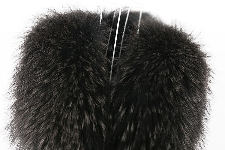 Nice Elegant Faux Raccoon Fur Vest Fashion Women Overcoat - Red