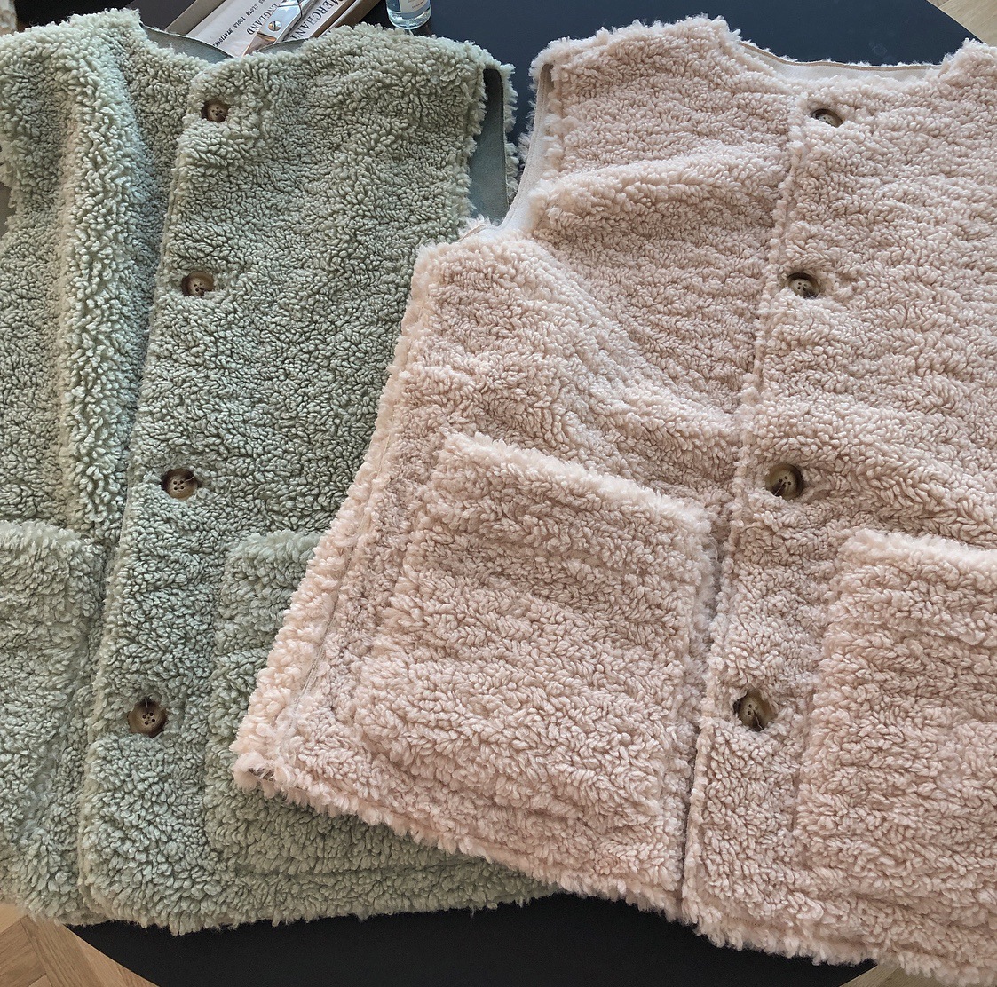 Reversible Winter Elegant Faux Lamb Fur Vest Fashion Women Overcoat - Beige