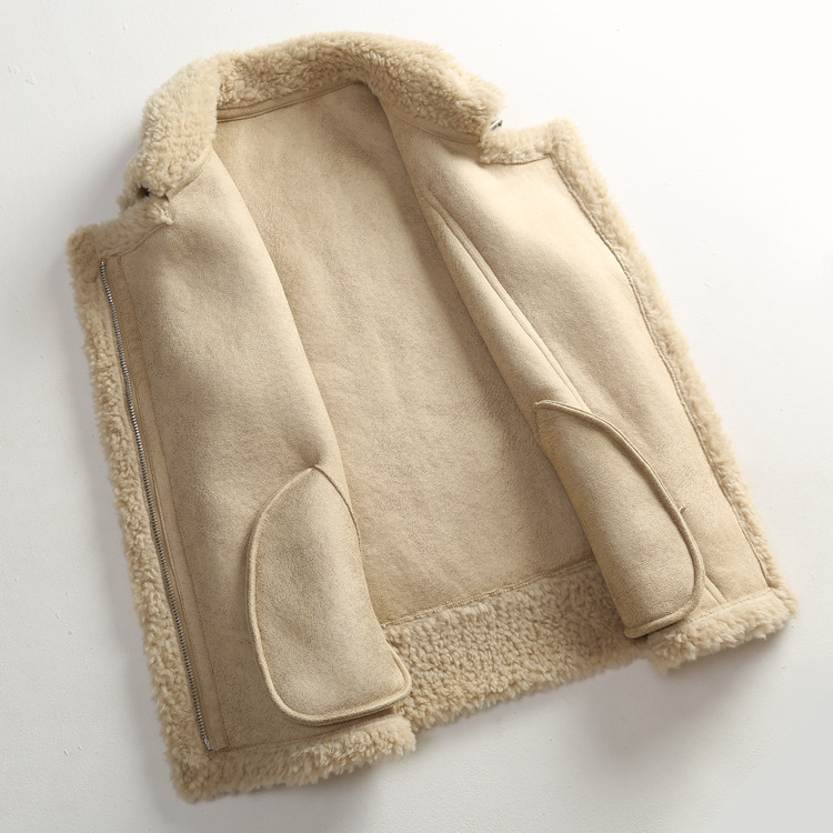 Unique Winter Elegant Faux Suede Fur Vest Fashion Women Waistcoat - Khaki