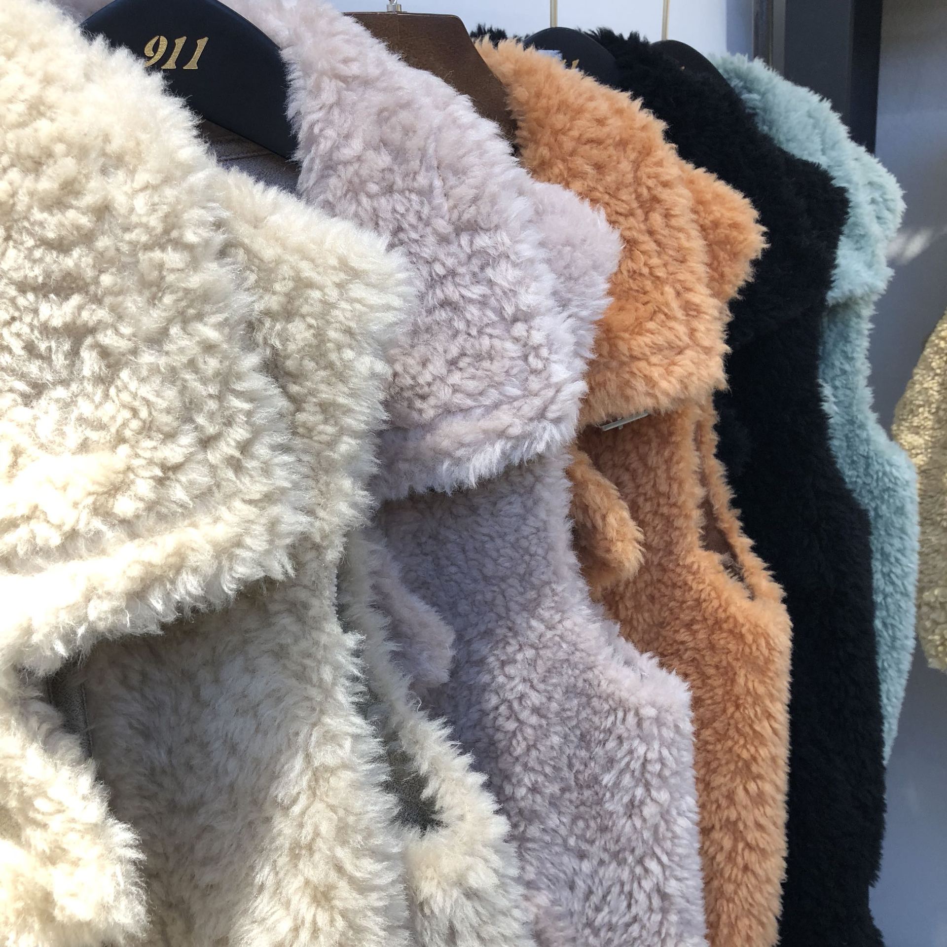 Warm Super Real Lamb Fur Vest Women Overcoat - Green