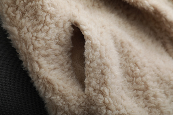 Winter Super Real Lamb Fur Vest Women Overcoat - Khaki
