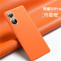 Classic Ultrathin Leather Back Cases Holster Covers For Huawei Honor 50 Pro - Orange