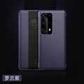 Intelligent Dormancy Leather Flip Cases Holster Covers For Huawei Honor 50 Pro - Purple
