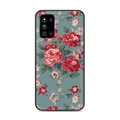 Leather Pattern Countryside Flower Shield Silicone Soft Cases Back Covers For Samsung Galaxy F52 5G - Blue 01