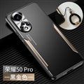 Retro Silicone TPU Shield Back Soft Cases Skin Covers For Huawei Honor 50 Pro - Black Gold