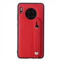 Wrist Ultrathin Real Leather Back Cases Holder Covers For Huawei Mate 30/30 Pro/30E Pro/30 RS - Red