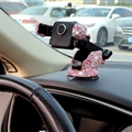 Luxury Bling Crystal Car Phone Holder Magnetic Suction Cup Mobile Stand Magnet Support Cell GPS - Pink