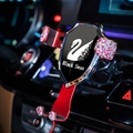 Luxury Gravity Universal Car Mobile Phone Holder Crystal Rhinestone Air Vent Mount Clip Stand GPS - Red