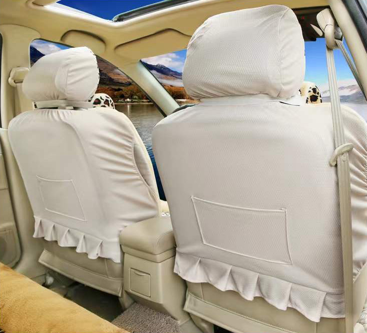 Fashion Winter Warmth Car Seat Cushion Universal Plush Automobile Covers 5pcs Sets - Leopard Brown