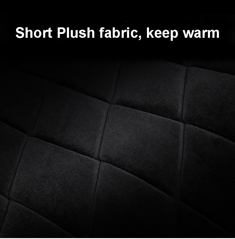 Crown Plush Car Seat Covers Punk Rivet Universal Auto Cushion 2PC Front Cover - Black